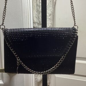 New - Urban Expressions Sassy Black Chain Shoulder Bag